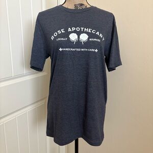 Custom Schitt’s Creek Rose Apothecary Shirt in Dark Blue Heather NWOT
